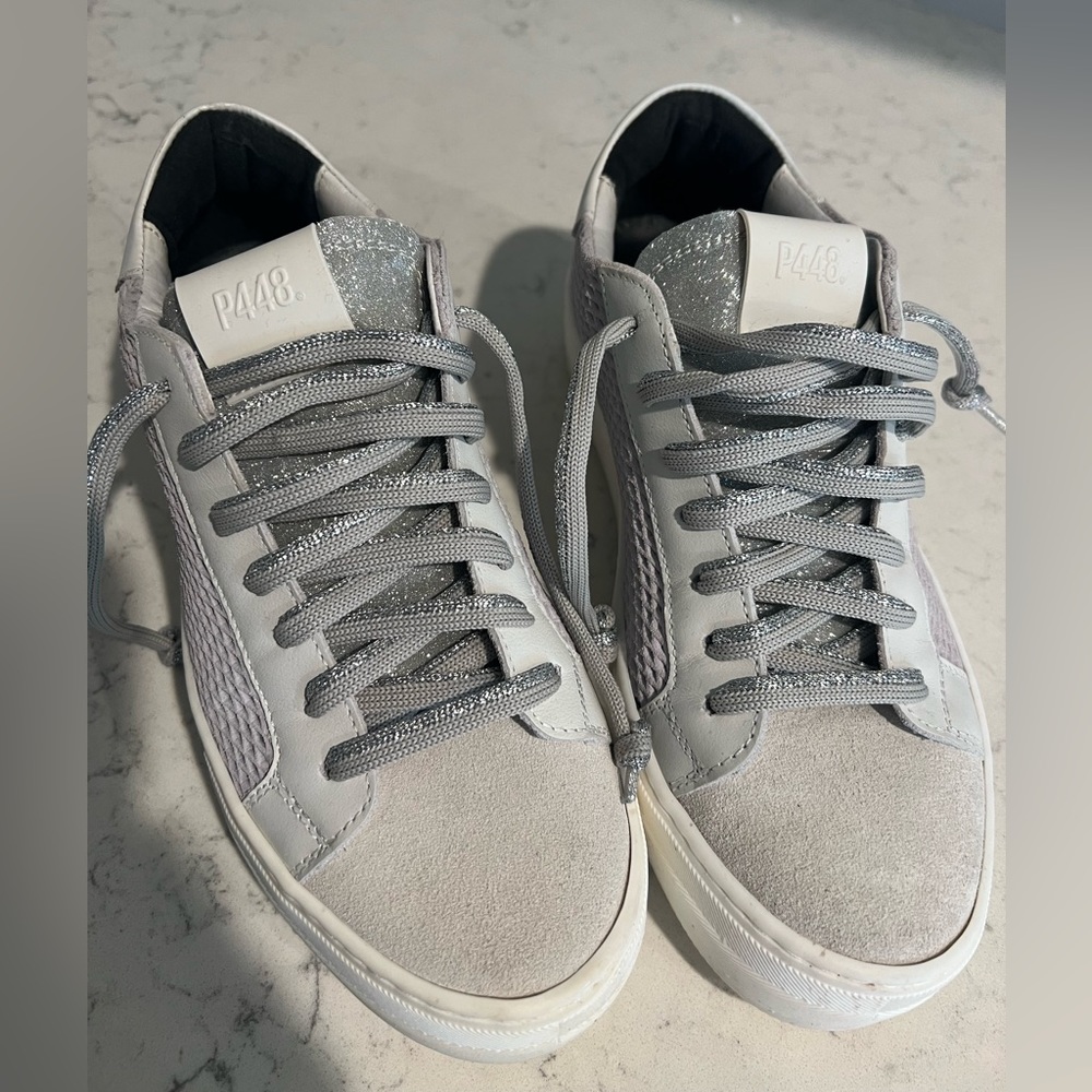 P448 Thea Low Top Platform Sneakers, size 38 (U.S. size 8).